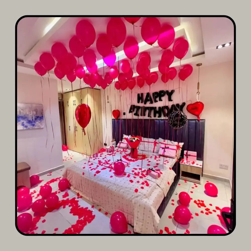 Radiant Pink & Black "Happy Birthday" Suite Surprise Kit