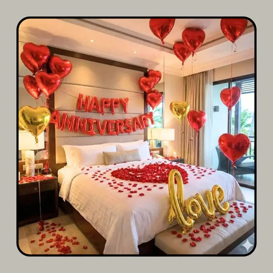 Grand Romantic Heart & Gold Anniversary Surprise Kit