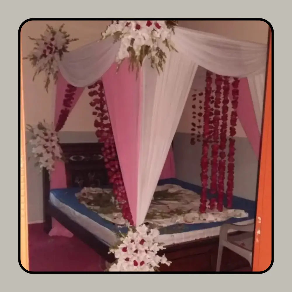Luxury Bridal Room Artistry | Elegant Floral Sanctum & Romantic Styling