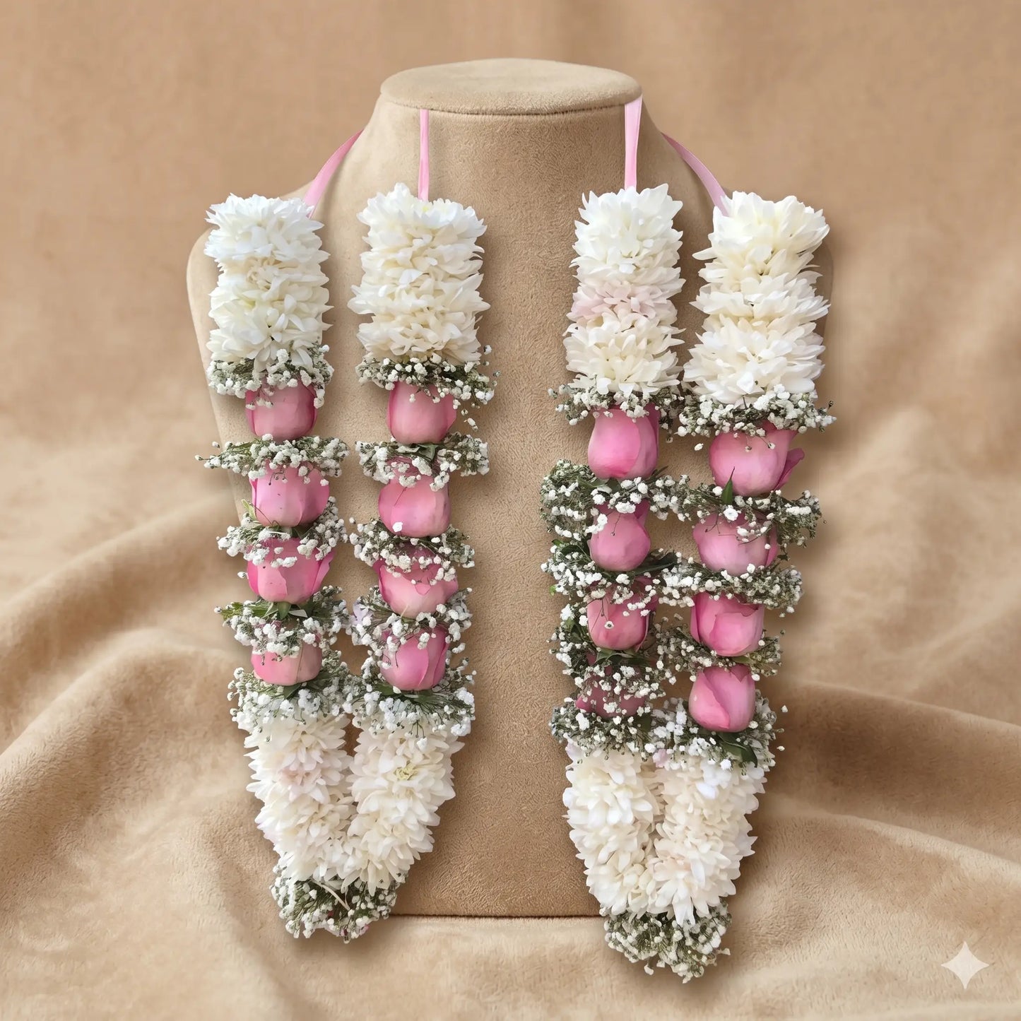 Handcrafted Wedding Garlands for Bride and Groom