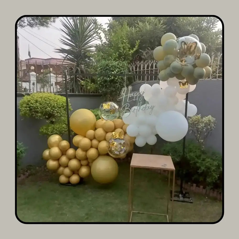 Butterfly Golden Garden Birthday Setup
