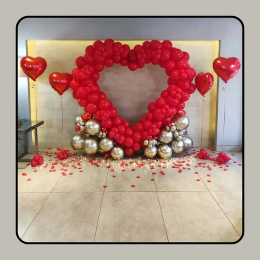 Grand Heart-to-Heart Anniversary Backdrop & Photo Op Set
