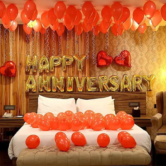 Golden Glow Luxury Anniversary Bedroom Decor Set