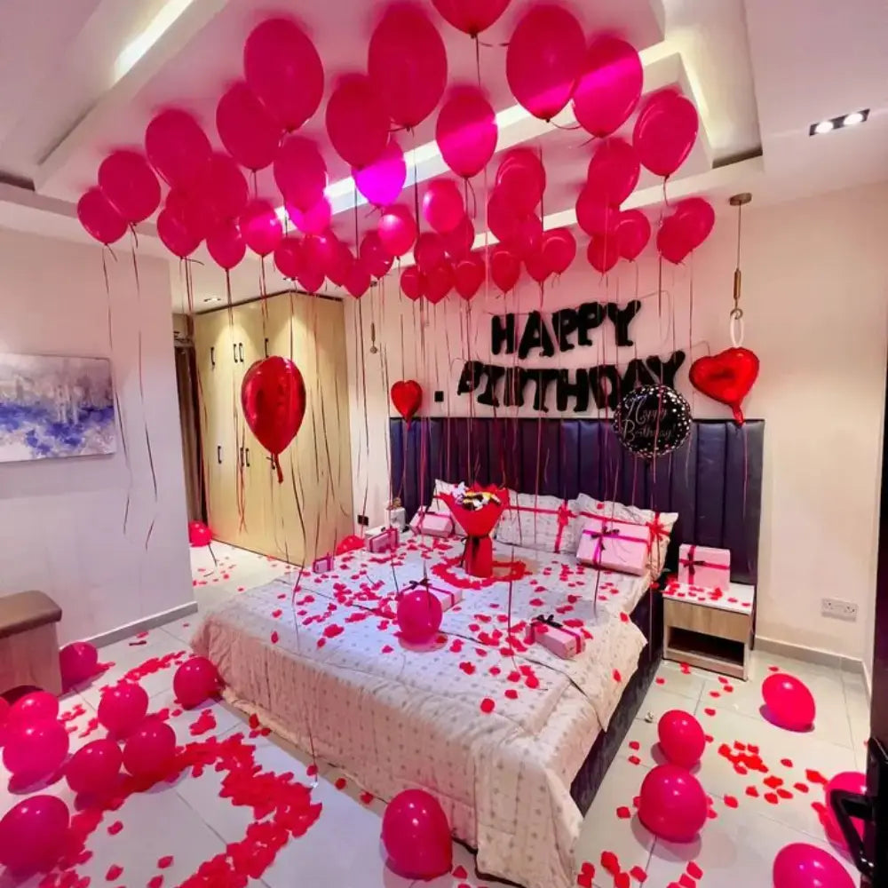 Radiant Pink & Black "Happy Birthday" Suite Surprise Kit