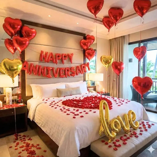 Grand Romantic Heart & Gold Anniversary Surprise Kit