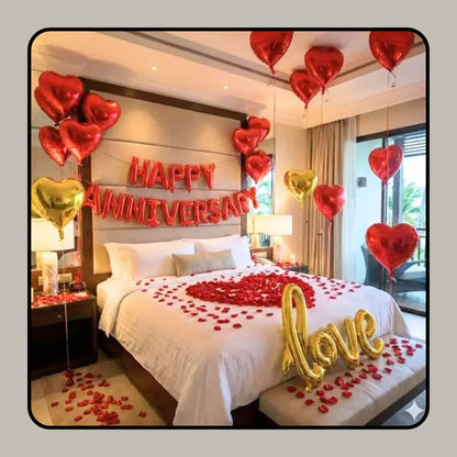 Grand Romantic Heart & Gold Anniversary Surprise Kit