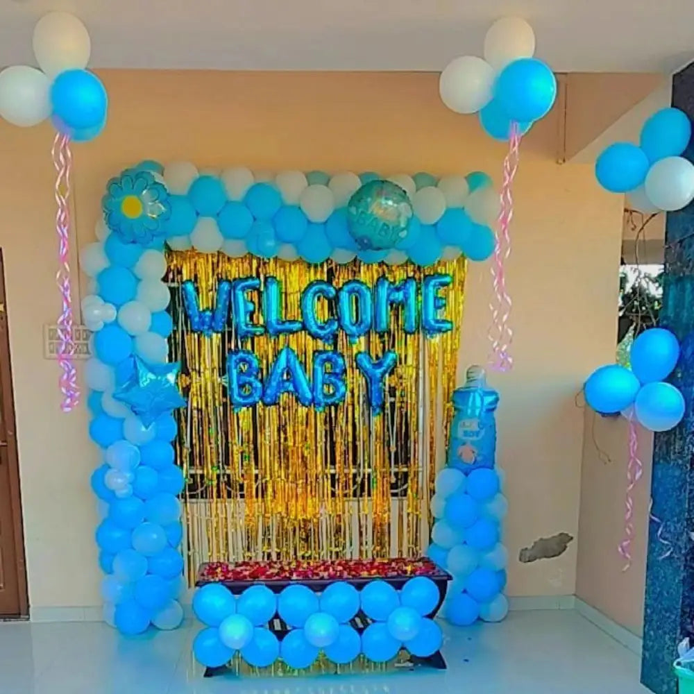 Dreamy Beginnings: Premium "Welcome Baby" Celebration Decor