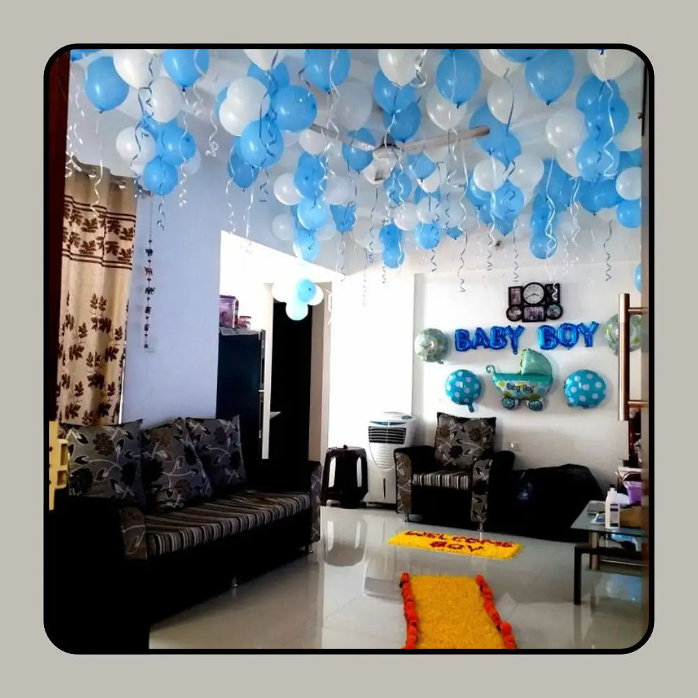 The Royal Homecoming: Premium "Welcome Baby Boy" Decor Suite