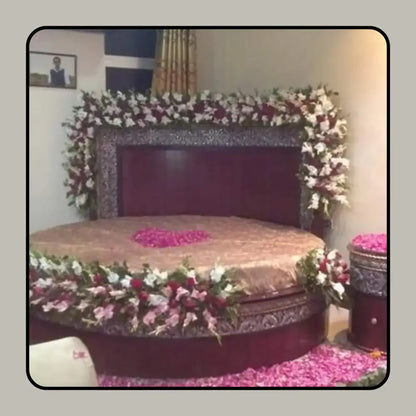 Shahi Bridal Sanctuary | Majestic Floral Artistry & Romantic Suite Decor
