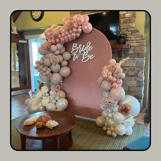 Bespoke "Bride to Be" Event Staging | Chic Architectural Backdrops