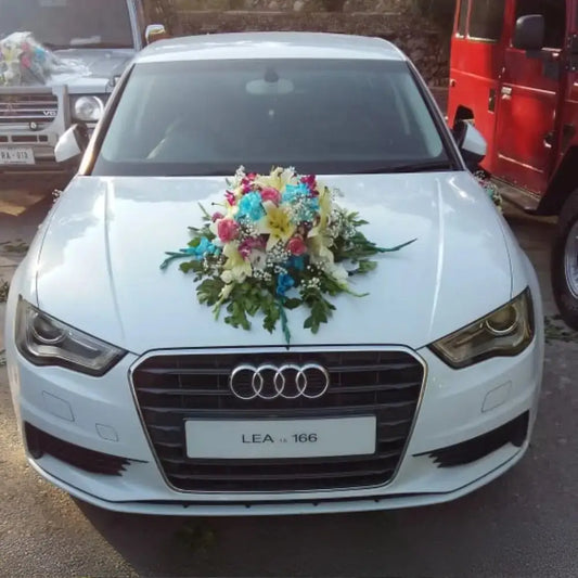Premium Wedding Car Floral Artistry