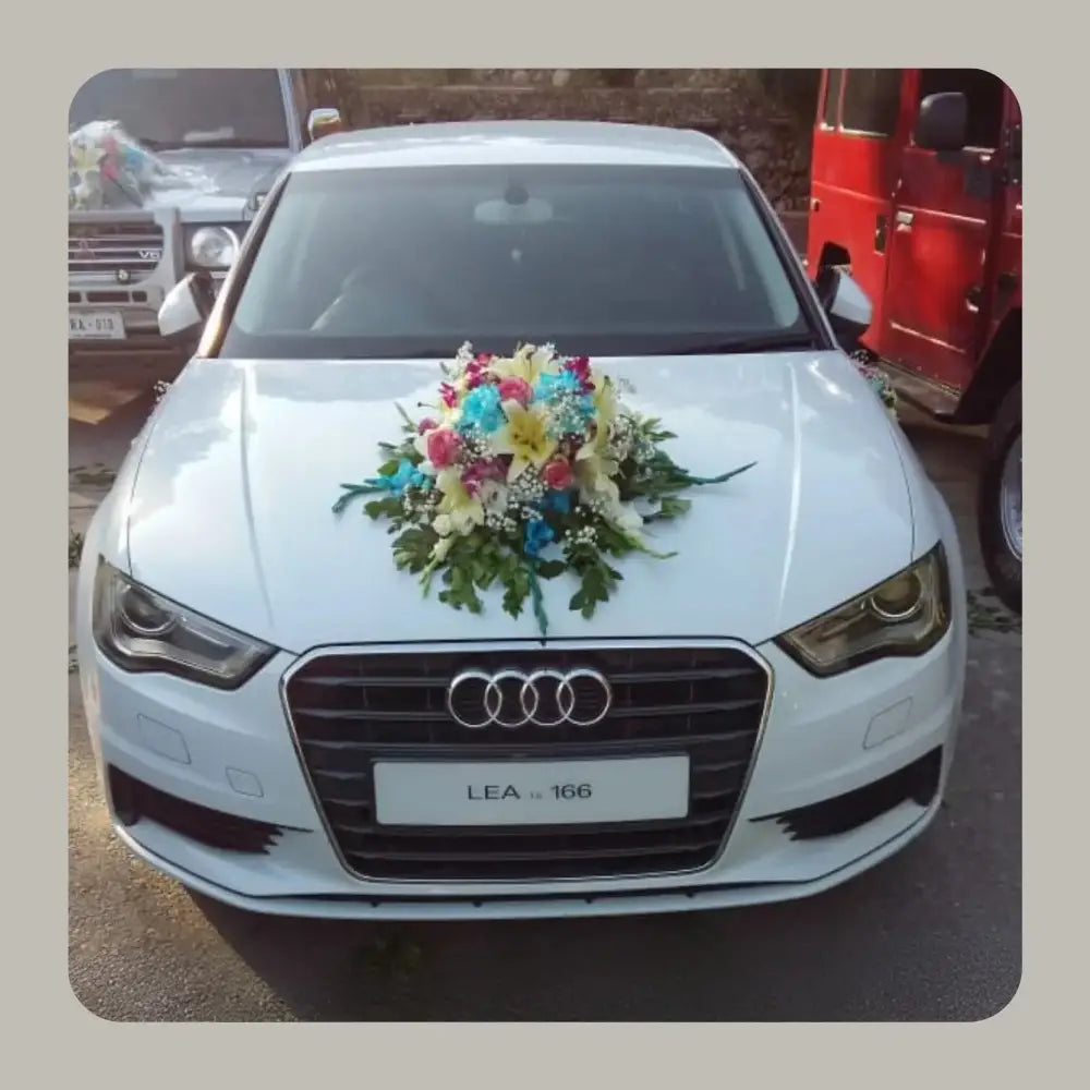 Premium Wedding Car Floral Artistry