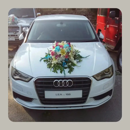 Premium Wedding Car Floral Artistry