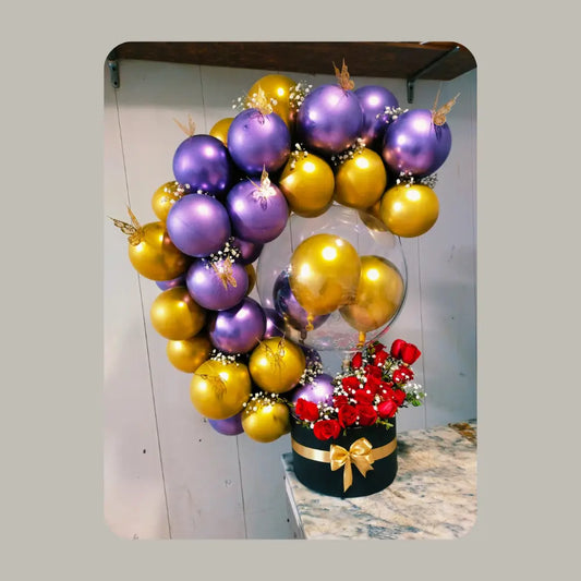 Royal Gold & Purple Butterfly Bloom Box