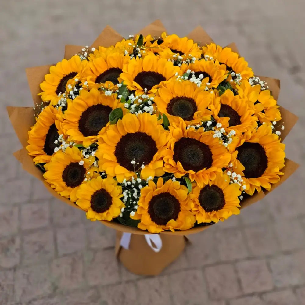 Golden Sunbeam Sunflower Bouquet