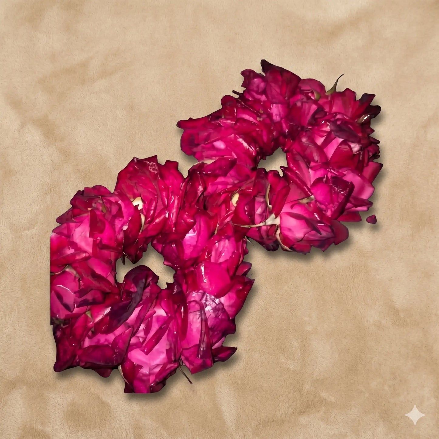 Classic Deep Red Fresh Rose Hand Gajra Set