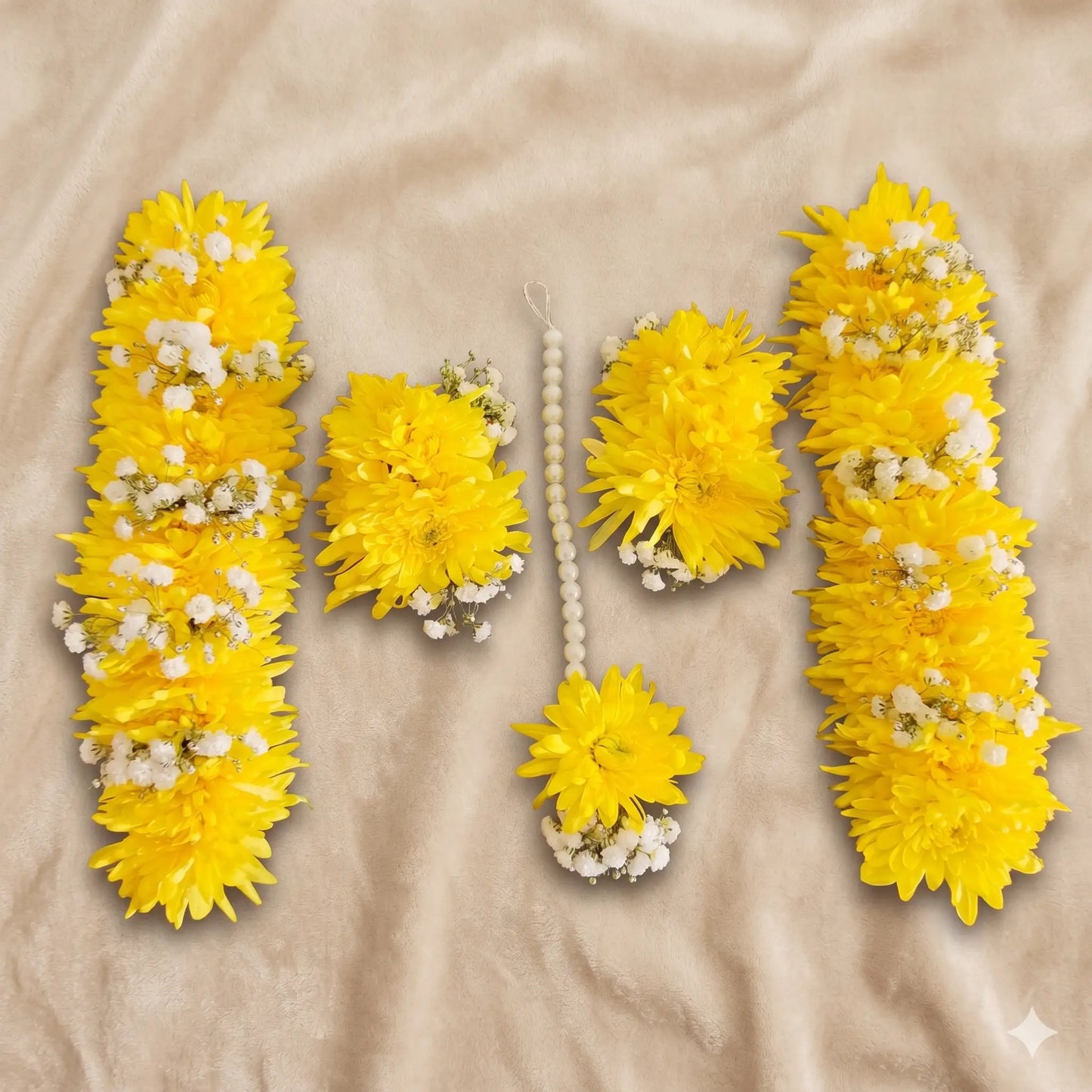 Fresh Flower Mayo & Mehndi Jewelry Ensemble