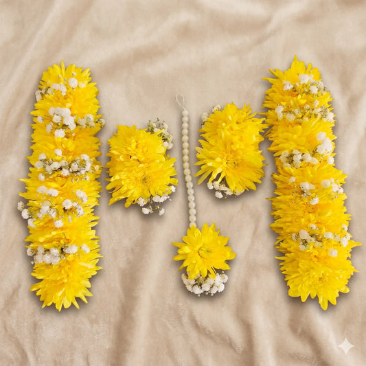 Fresh Flower Mayo & Mehndi Jewelry Ensemble