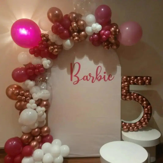 Enchanting Rose Gold & Pink Birthday Arch