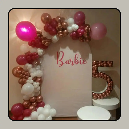 Enchanting Rose Gold & Pink Birthday Arch