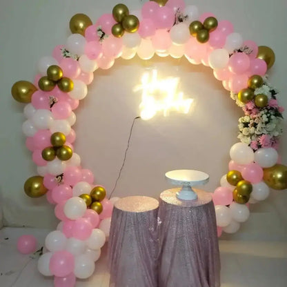 Rose Blossom Hoop & Neon Glow Birthday Setup