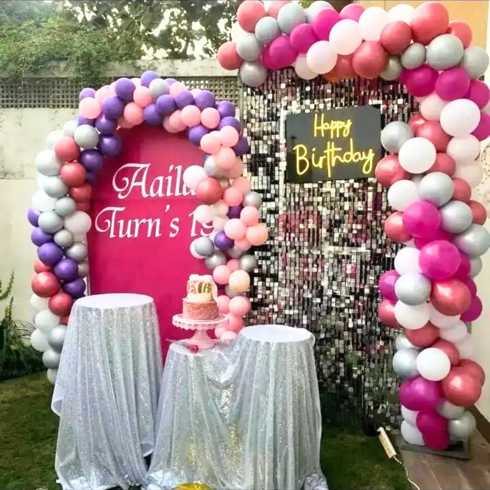 Pink Shimmer & Sparkle Celebration Setup