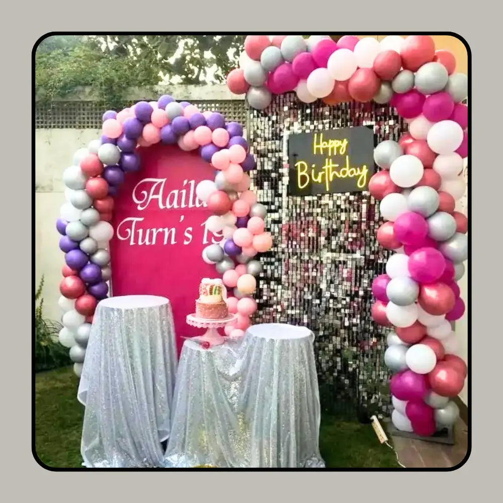 Pink Shimmer & Sparkle Celebration Setup