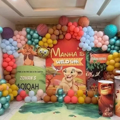 Wild Safari Adventure Dual Birthday Celebration Setup
