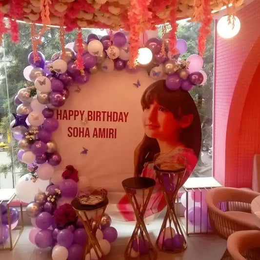 Glamorous Shimmer Wall Backdrop – Luxe Pink & Silver Balloon Arch for Birthdays