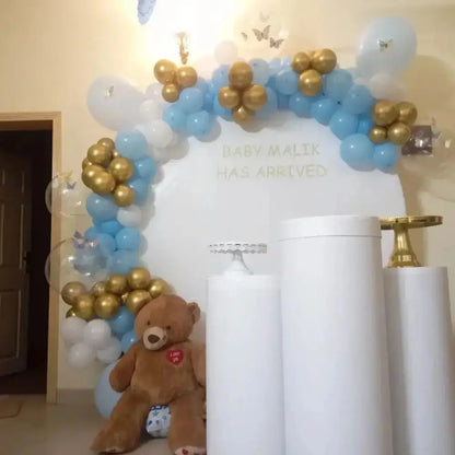 Elegant Blue & Silver Birthday Gala